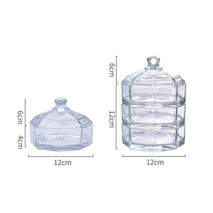 Bocal en verre multicouche vintage pour bonbons et fruits secs