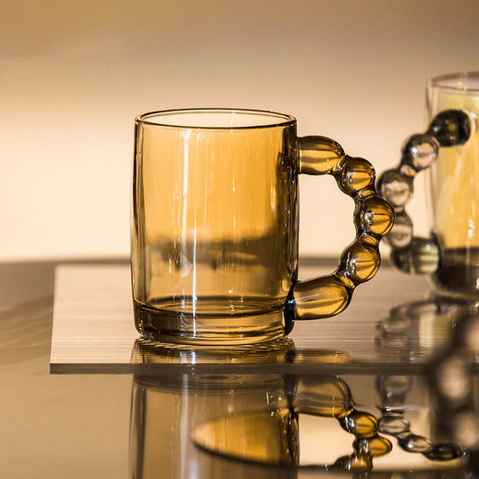 Tasse en Verre avec Poignée en Forme de Main