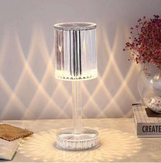 Lampe de Table LED USB Rechargeable en Cristal