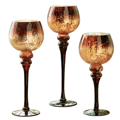 Supports de Bougies en Verre pour Élégance Décorative