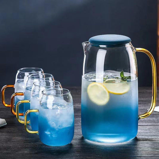 Élégance en Verre : Ensemble de Service avec Carafe et Verres Assortis (7 pièces)