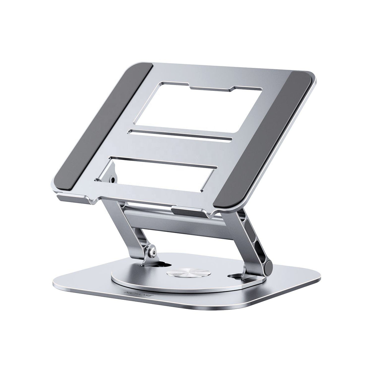 Support d'ordinateur portable télescopique rotatif en aluminium.