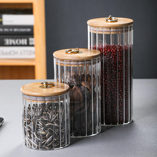 Lot de 3 Bocaux en Verre Transparent pour Rangement Pratique