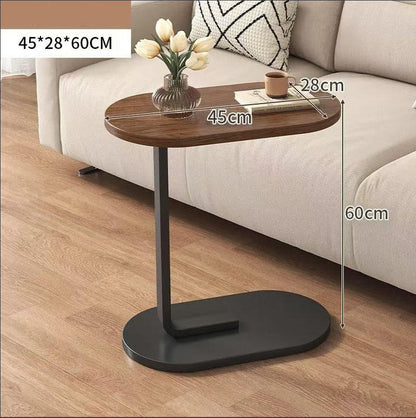 Table d'Appoint Luxe, Forme C pour Canapé et Lit