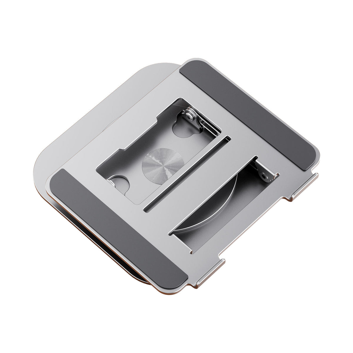 Support d'ordinateur portable télescopique rotatif en aluminium.