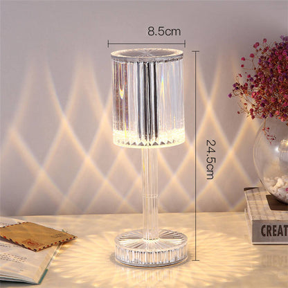 Lampe de Table LED USB Rechargeable en Cristal