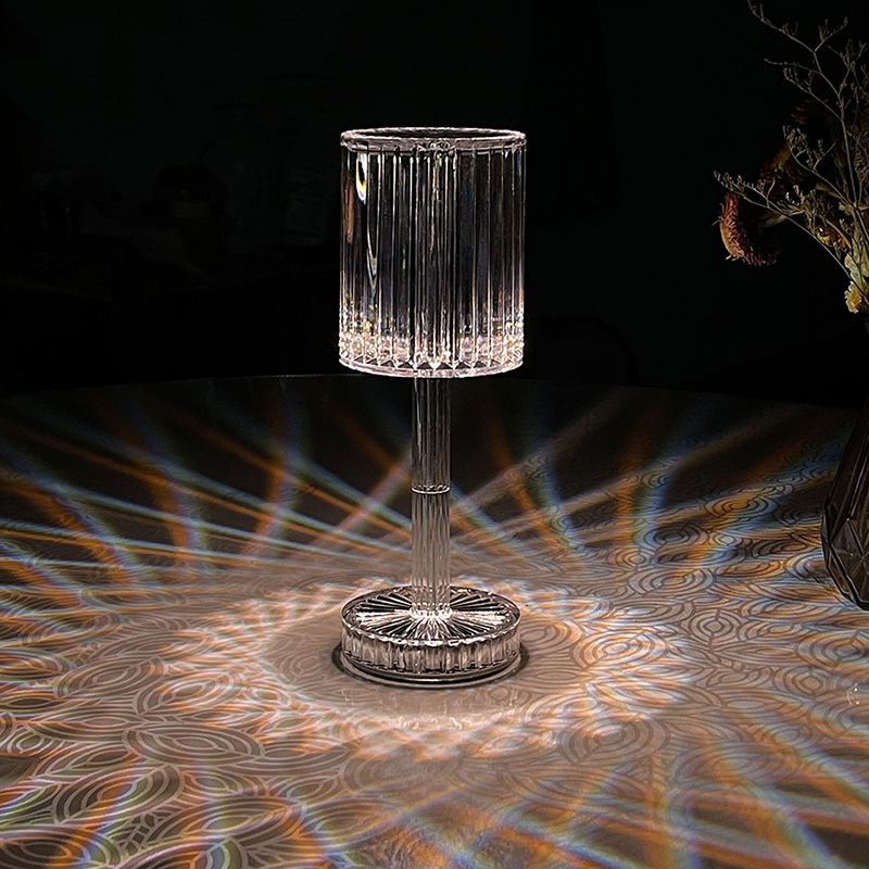 Lampe de Table LED USB Rechargeable en Cristal