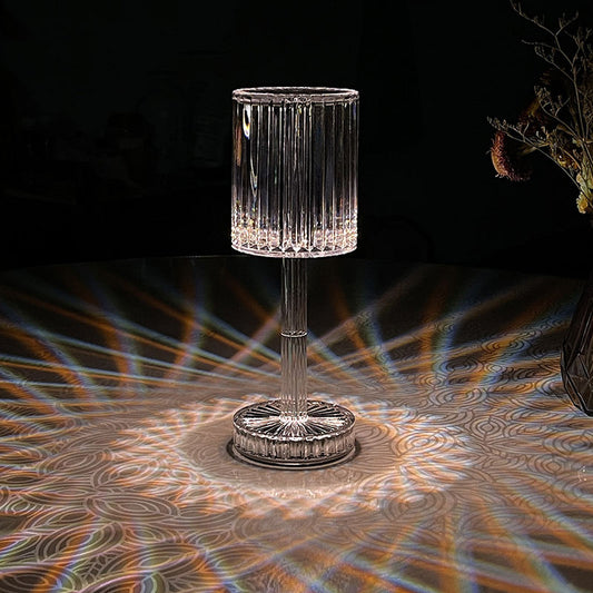 Lampe de Table LED USB Rechargeable en Cristal