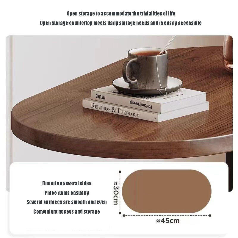 Table d'Appoint Luxe, Forme C pour Canapé et Lit