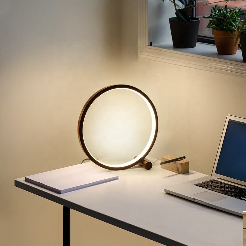 Lampe de chevet tactile USB dimmable moderne ronde