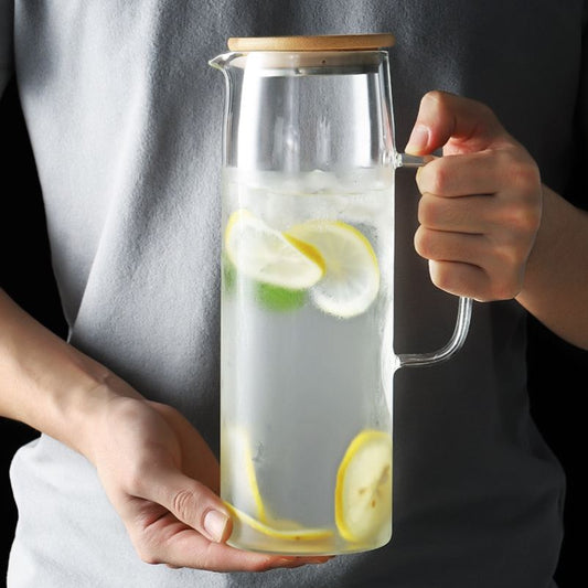 Carafe en Verre d'1 Litre Élégance Classique pour Toutes Vos Boissons