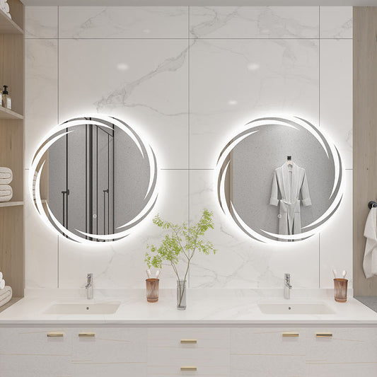 مرآة LED مستديرة لحمام مشرق