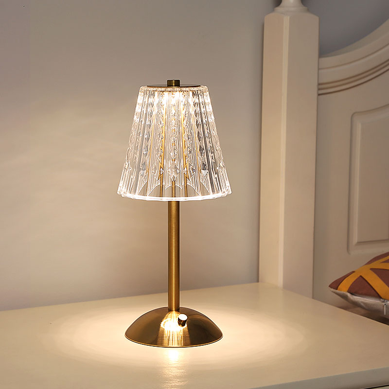 Lampe de Table Cristalline LED sans Fil