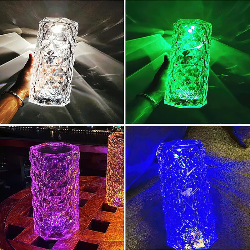 تألق بلوري مصباح الطاولة لتوهج سحري