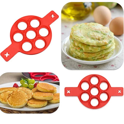 Moule à Pancakes et Œufs Rond Antiadhésif Réutilisable