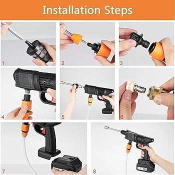 Pistolet à Eau Haute Pression Sans Fil 48V pour Lavage et Irrigation