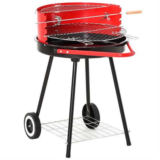Barbecue à Charbon avec Pieds Robustes : Savourez des Grillades en Plein Air
