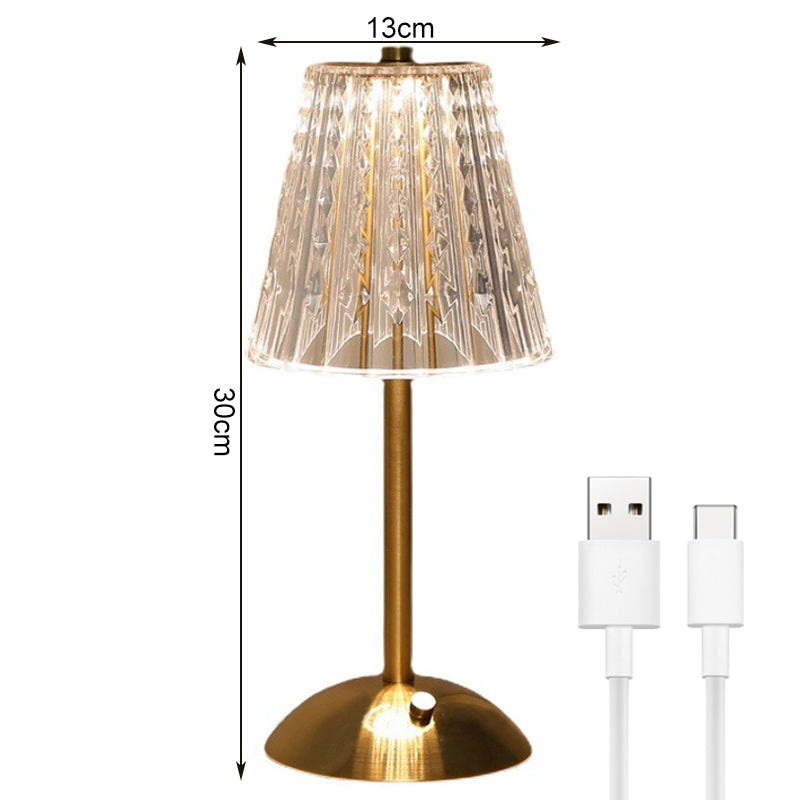 Lampe de Table Cristalline LED sans Fil