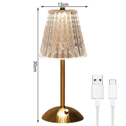 Lampe de Table Cristalline LED sans Fil