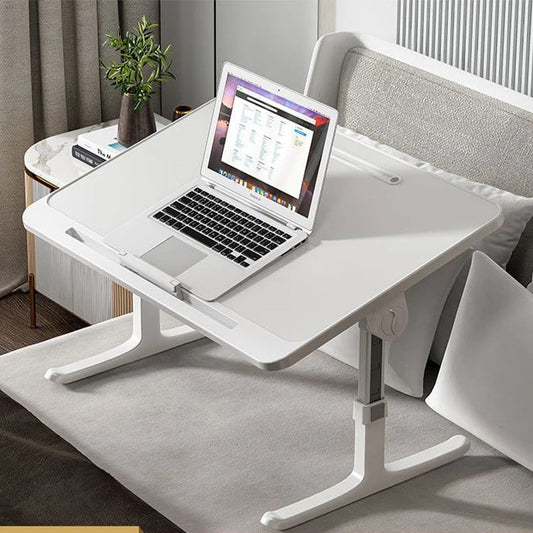 Petite table de lit pliable avec hauteur réglable, idéale pour travailler, manger ou lire au lit.

