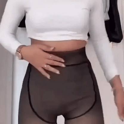 Legging Sculptant Polaire à effet transparent