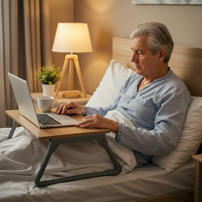Travaillez, lisez et mangez confortablement avec cette table pliable