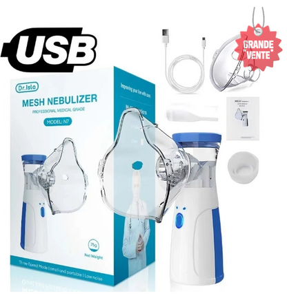 Nébuliseur portable - (Rechargeable) Appareil de nébulisation pour adultes et enfants, usage domestique et en voyage