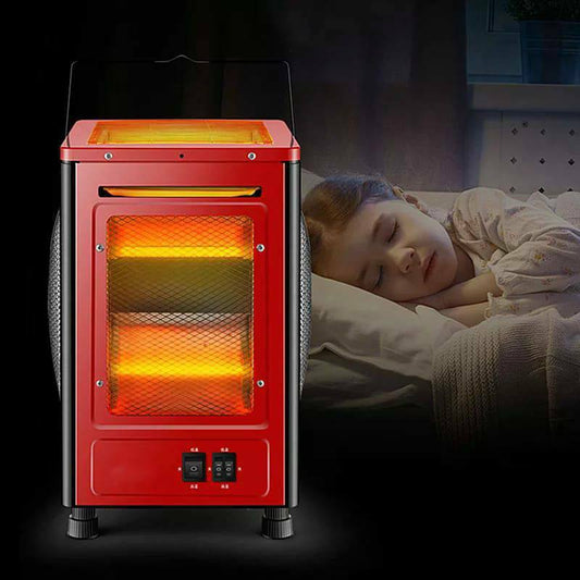 Chauffage électrique portable 2000W avec chauffage rapide, fonction double usage pour intérieur et extérieur, et fonction barbecue.