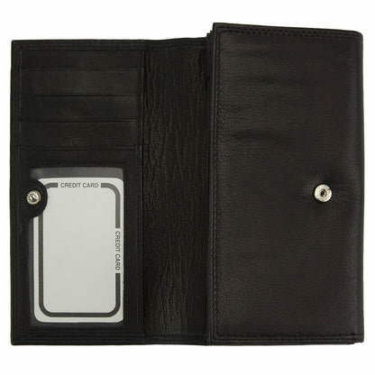 Porte-Feuille en Vrai Cuir Noir de luxe