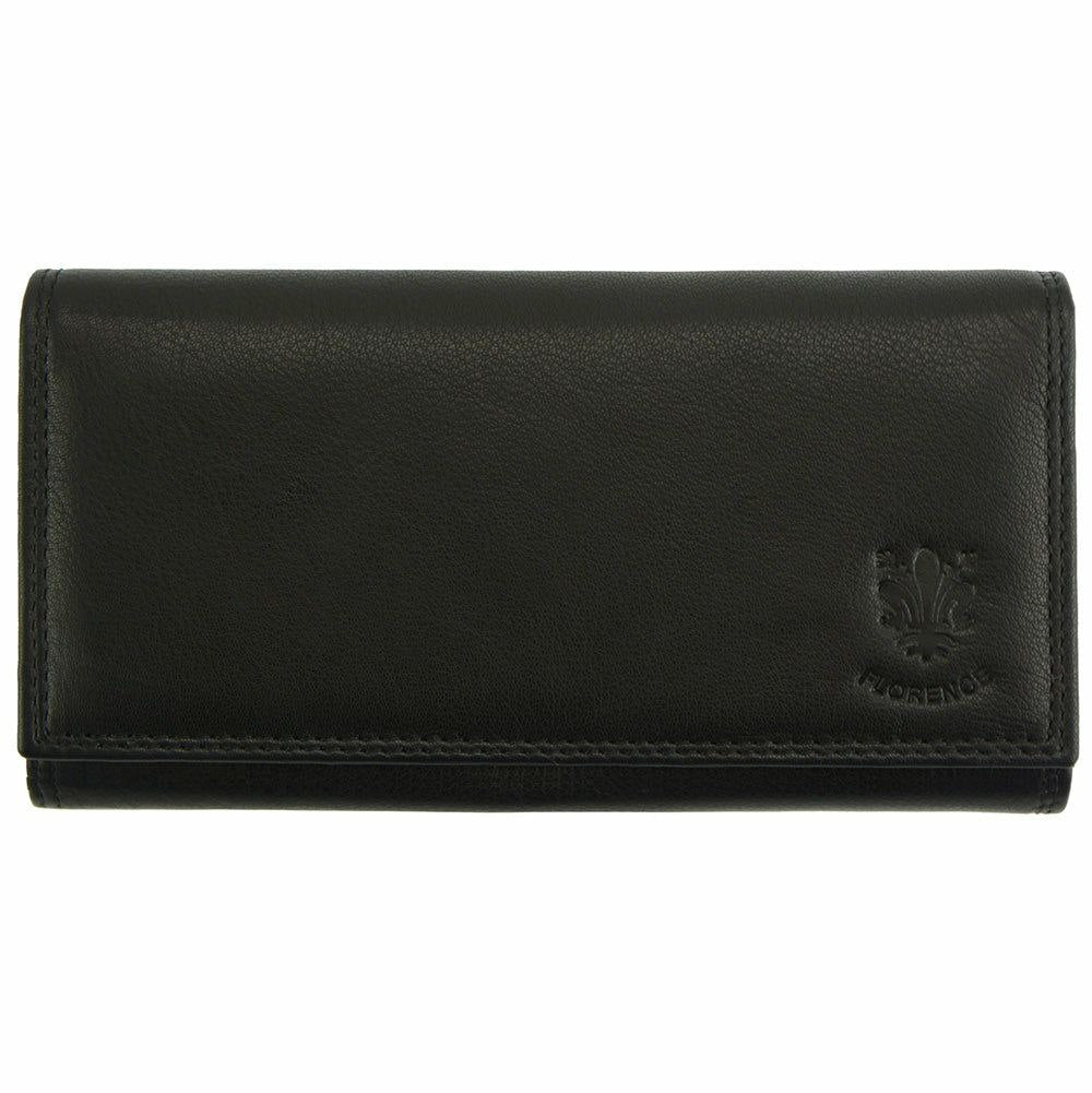 Porte-Feuille en Vrai Cuir Noir de luxe