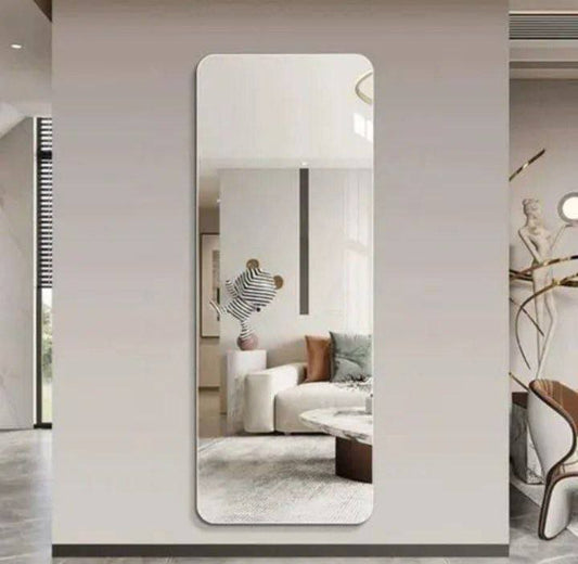 Sticker Mural Miroir Long Adhésif Incassable pour Décor