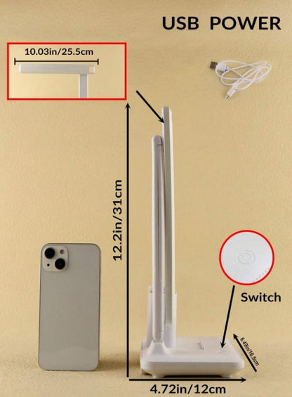 Lampe LED Rechargeable Moderne avec Porte-Stylos et Dimming