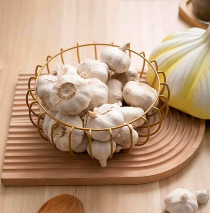 Panier à Ail en Fer avec Couvercle en Céramique