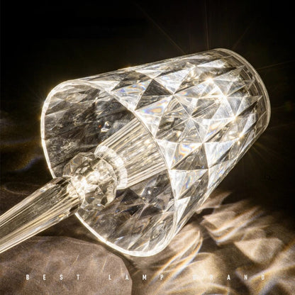 Lampe de Table LED en Diamant avec Contrôle Tactile et Chargeur en Clip